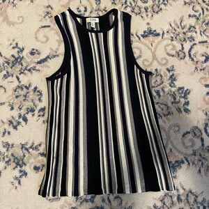 COS Navy and White Striped Knit Top